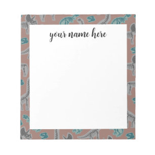 Personalized Fossilized Dinosaur Notepad