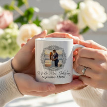 Personalized frame newlyweds mug