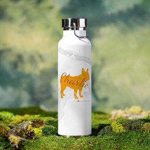 Personalized French Bulldog Pastel  Water Bottle
