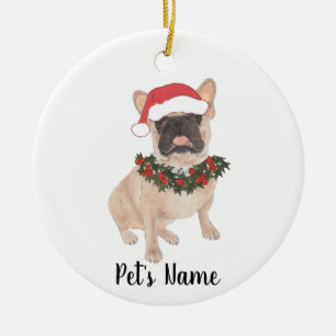 Personalized Frenchie (Masked) Ceramic Tree Decoration