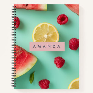 Personalized Fresh Fruit Medley Style Notebook