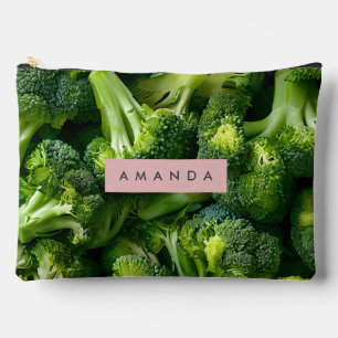 Personalized Fresh Green Broccoli Design Accessory Pouch