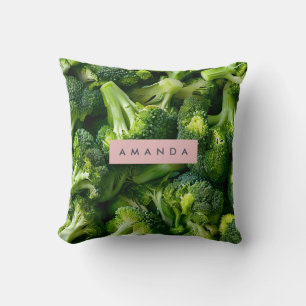 Personalized Fresh Green Broccoli Design Cushion