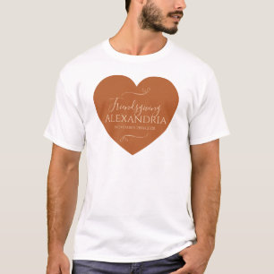 Personalized Friendsgiving Heart Party Favor T-Shirt