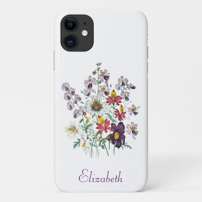 Personalized Fringeflowers/Velvet Trumpet Flowers Case-Mate iPhone Case (Back)