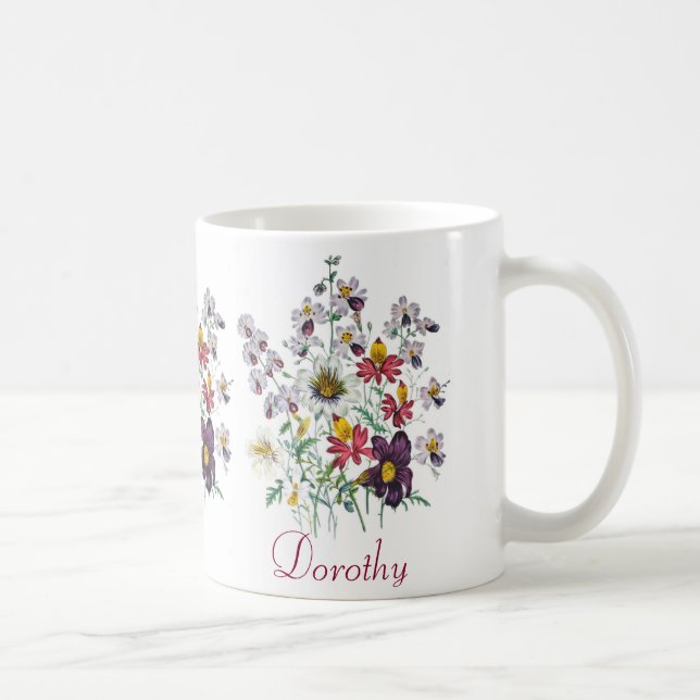 Personalized Fringeflowers/Velvet Trumpet Flowers Coffee Mug (Right)