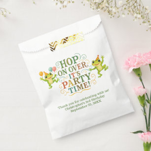 Personalized Frog Toddler Kids Boy Girl Birthday Favour Bags