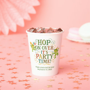 Personalized Frog Toddler Kids Boy Girl Birthday Paper Cups