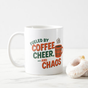 Personalized Fueled by Coffee, Cheer & Chaos Coffee Mug