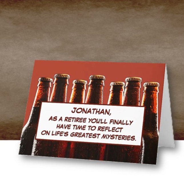 Personalized! Fun Beer Theme Retirement Card (Creator Uploaded)
