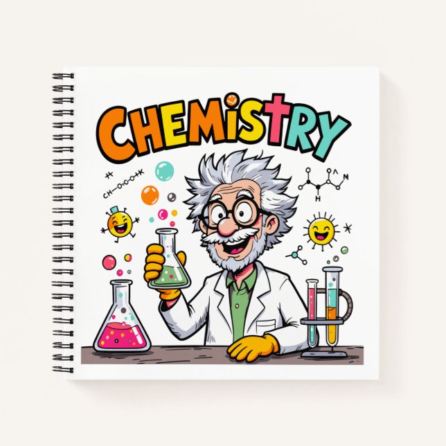 Personalized Fun Chemistry Lab Scientist Notebook  (Front)