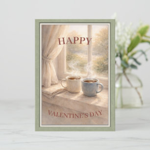 Personalized Fun Coffee Time Happy Valentine's Day Holiday Card