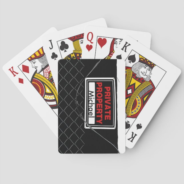 Personalized Fun Cool Unique Monogram Great Gift Playing Cards (Back)