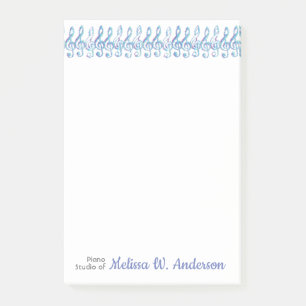 Personalized Fun Squiggly Rainbow Treble Clefs Post-it Notes