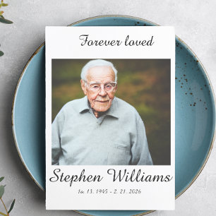 Personalized Funeral forever loved photo Invitation