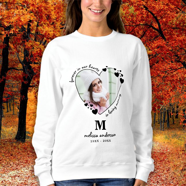 Personalized Funeral Photo Loving Memory Memorial Sweatshirt (Creator Uploaded)