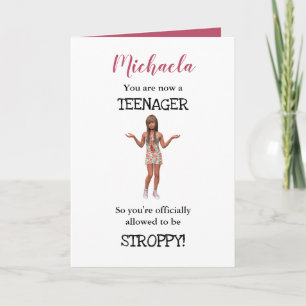 Personalized Funny 13th Birthday Teenager Card