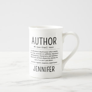 Personalized Funny Author Writer Definition Bone China Mug