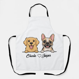 Personalized Funny Dog Face Apron Custom Dog Mom