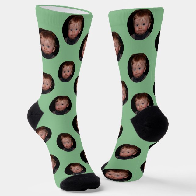 Personalized Funny Face Photo  Socks (Angled)