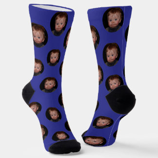 Personalized Funny Face Photo  Socks