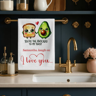 Personalized Funny Food Valentine Kitchen Towel