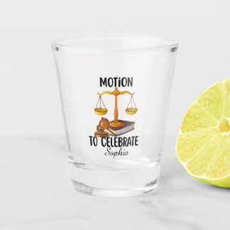 Personalized funny  law graduate  shot glass