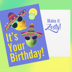 Personalized Funny Lemon Lime  Card