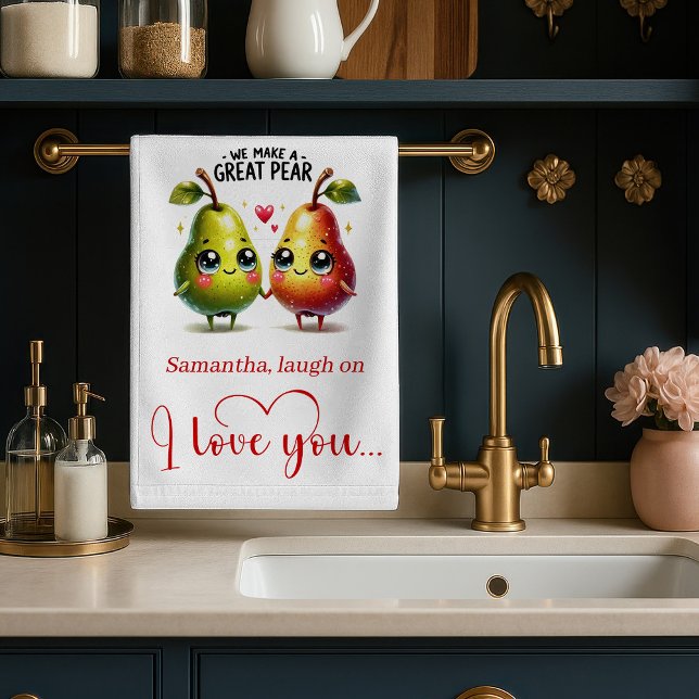 Personalized Funny Love Food Kitchen Towel (Personalized Funny Love Food Kitchen Towel)