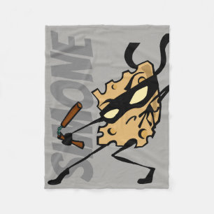 PERSONALIZED FUNNY NINJA CHEESE FLEECE BLANKET