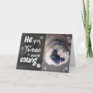 Personalized Funny Pet Photo Family Christmas  Holiday Card