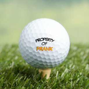 Personalized Funny Quote Property Of Golf Balls