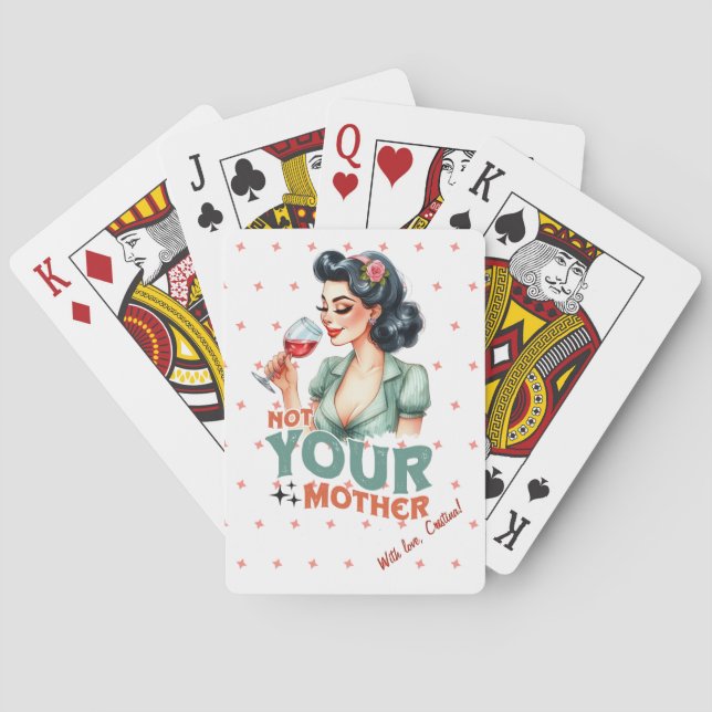 Personalized Funny Sarcastic gift for husband Playing Cards (Back)