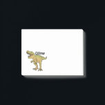 Personalized funny T-REX Dinosaur Post-it Notes<br><div class="desc">Funny T. rex dinosaur with your child's name. You can change the text—scary back-to-school post-it notes for boys.</div>