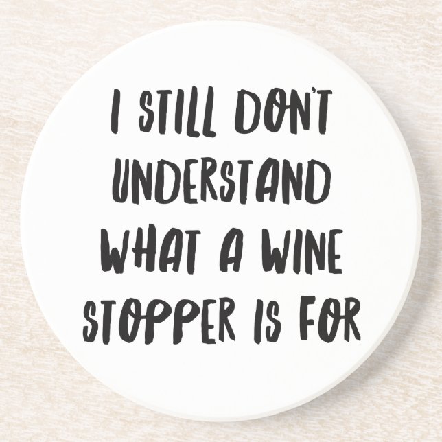 Personalized Funny Wine Bar Quotes XII Coaster (Front)