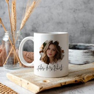 Personalized Future Mrs- Bride to Be Engagement Large Coffee Mug