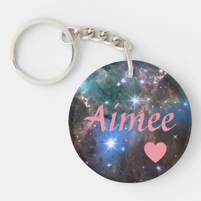 Personalized Galaxy Key Ring (Front)