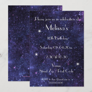 Personalized Galaxy Party Invitation