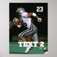 Personalized Game Day Football Poster