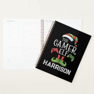 Personalized Gamer Elf Christmas Video Gaming  Planner