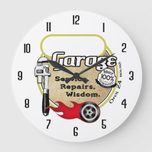 Personalized Garage Large Clock