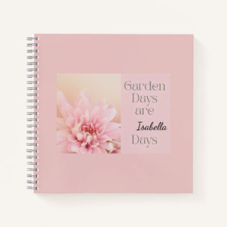 Personalized Garden Days, Gardening Hobby Gift Notebook