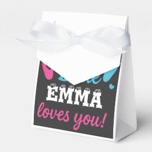 Personalized Gender Reveal Pink or Blue Baby Showe Favour Box