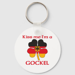 Personalized German Kiss Me I'm Gockel Key Ring