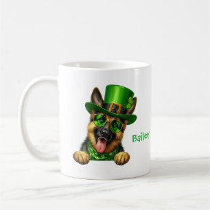 Personalized German Shepherd St. Patty's Day  Coffee Mug