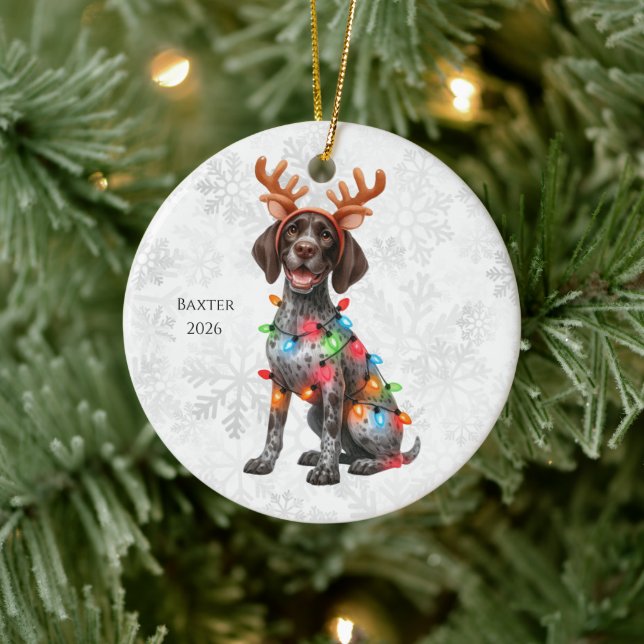Personalized German Shorthaired Pointer Christmas Ceramic Tree Decoration (Tree)