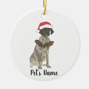 Personalized German Shorthaired Pointer (Liver) Ceramic Tree Decoration