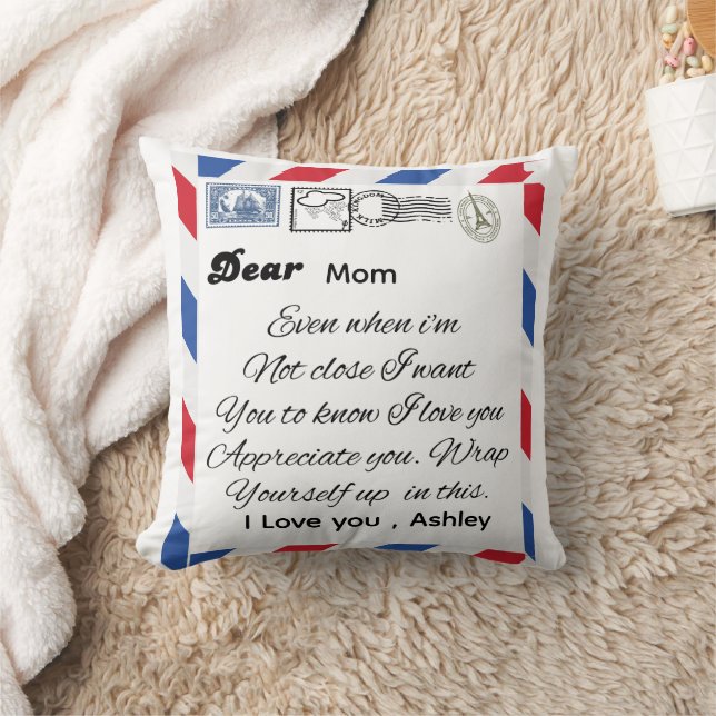 Personalized giant postcard blanket from daughter  cushion (Blanket)