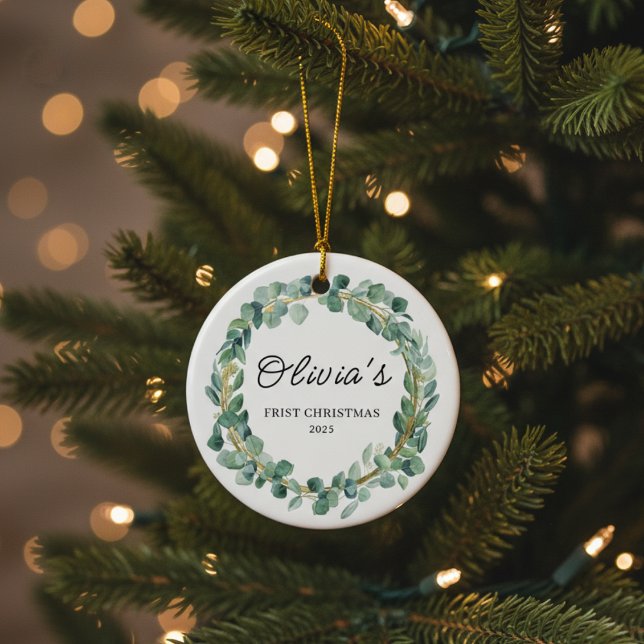 Personalized Gift | Custom Name Holiday Keepsake  Ceramic Tree Decoration (Creator Uploaded)