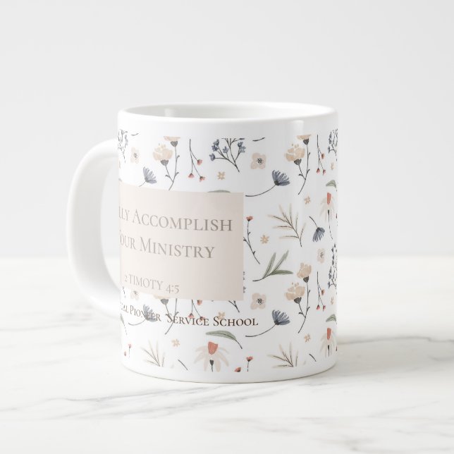 Personalized gift for 2022 JW pioneer sisters Large Coffee Mug (Front Left)